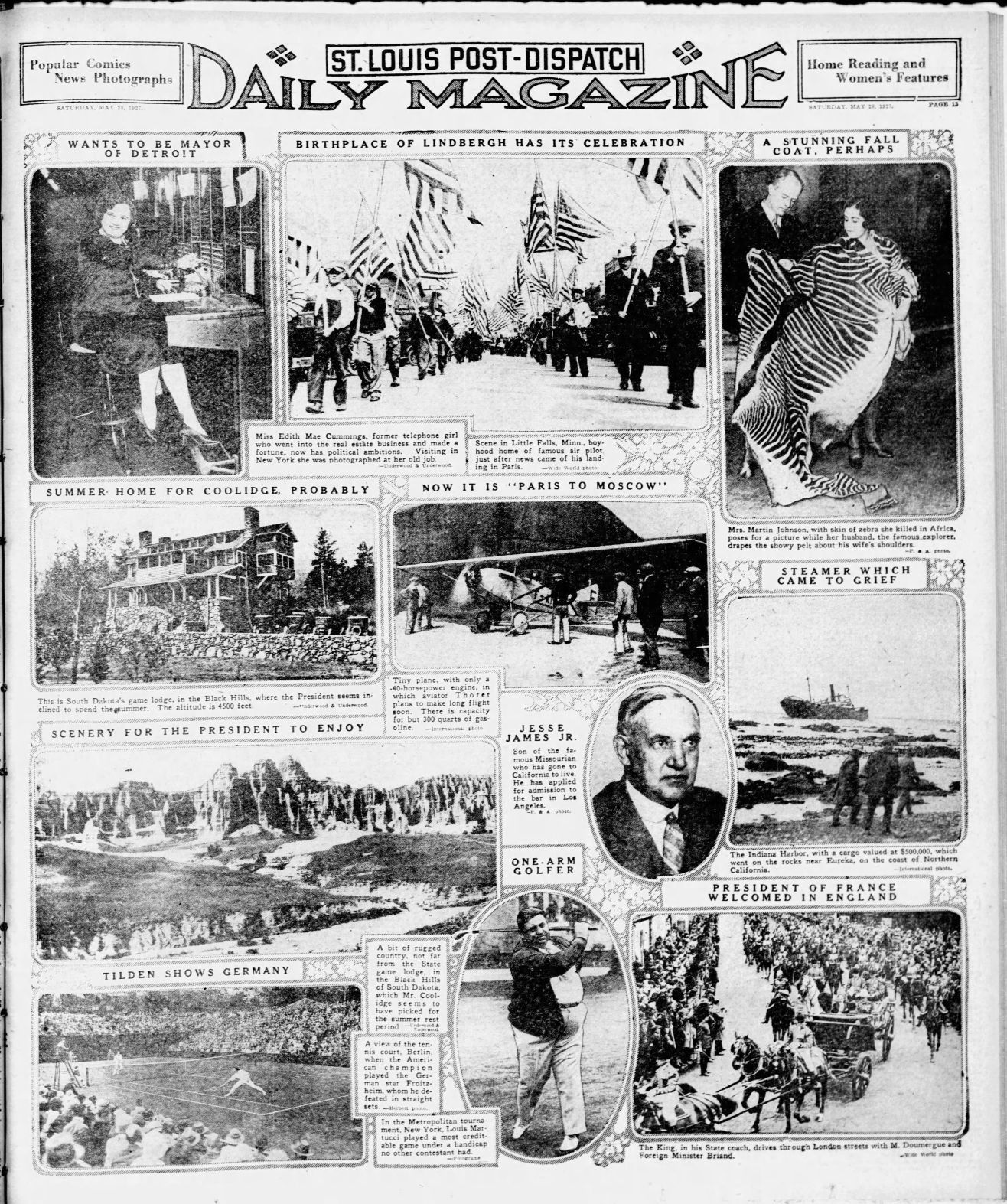 May 28, 1927 - Birthplace of Lindberg has its Celebration